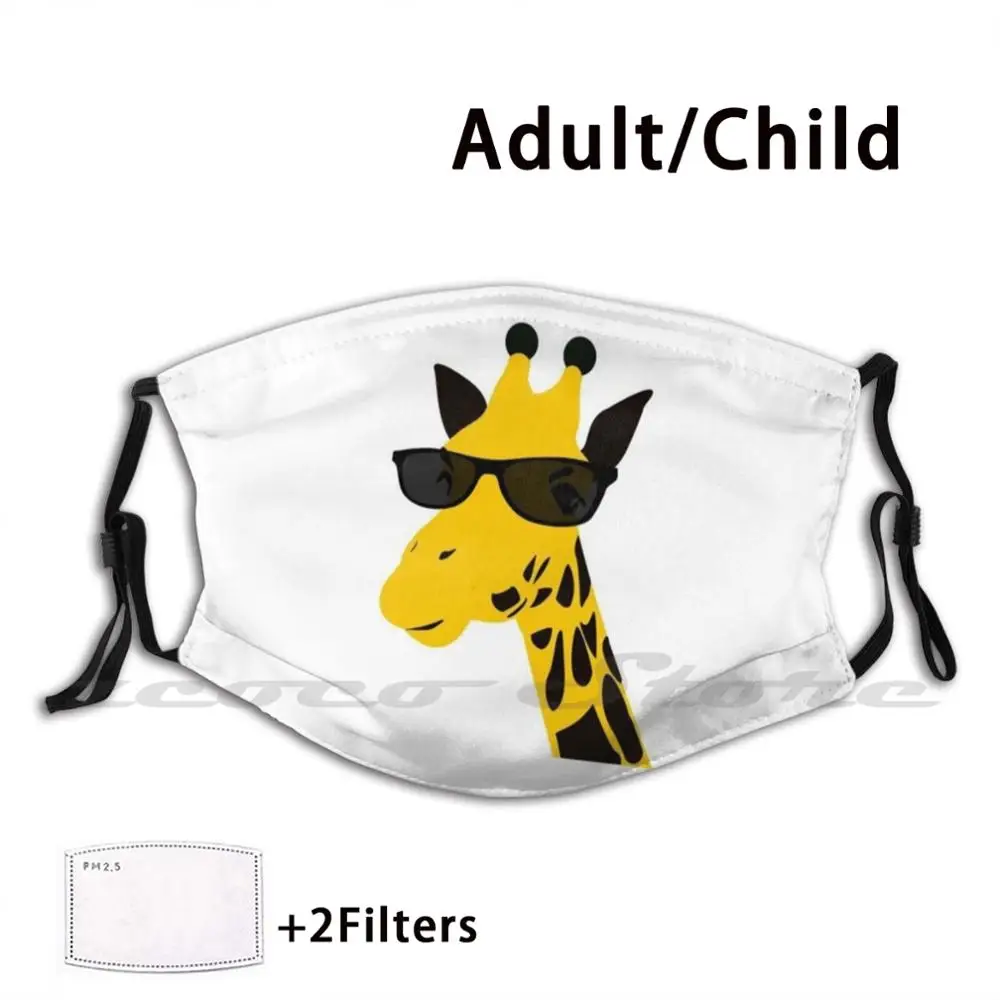 

Cool Giraffe Mask Cloth Washable DIY Filter Pm2.5 Adult Kids Hip Giraffe Cool Giraffe Fun Giraffe Funny Giraffe Nerdy Humorous