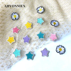 10pcs/lot High Quality Star Patches Sticker Iron On Patches for Clothing Applique Embroideried DIY Clothing Accessories