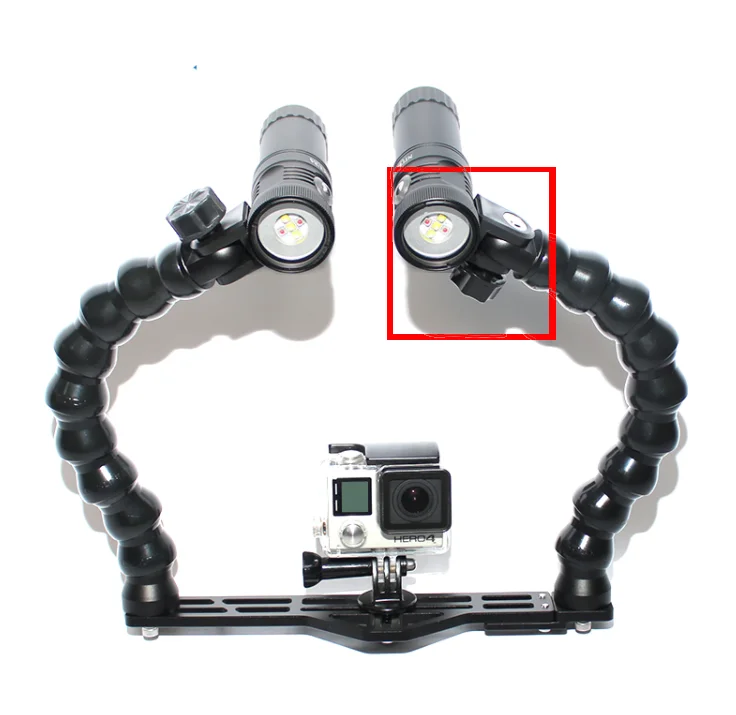 Nitescuba Diving Clamp For Video Light Inon Strobe Flashlight Holder Common Use Ys Mount Arm Bracket Tg6 Underwater Photography