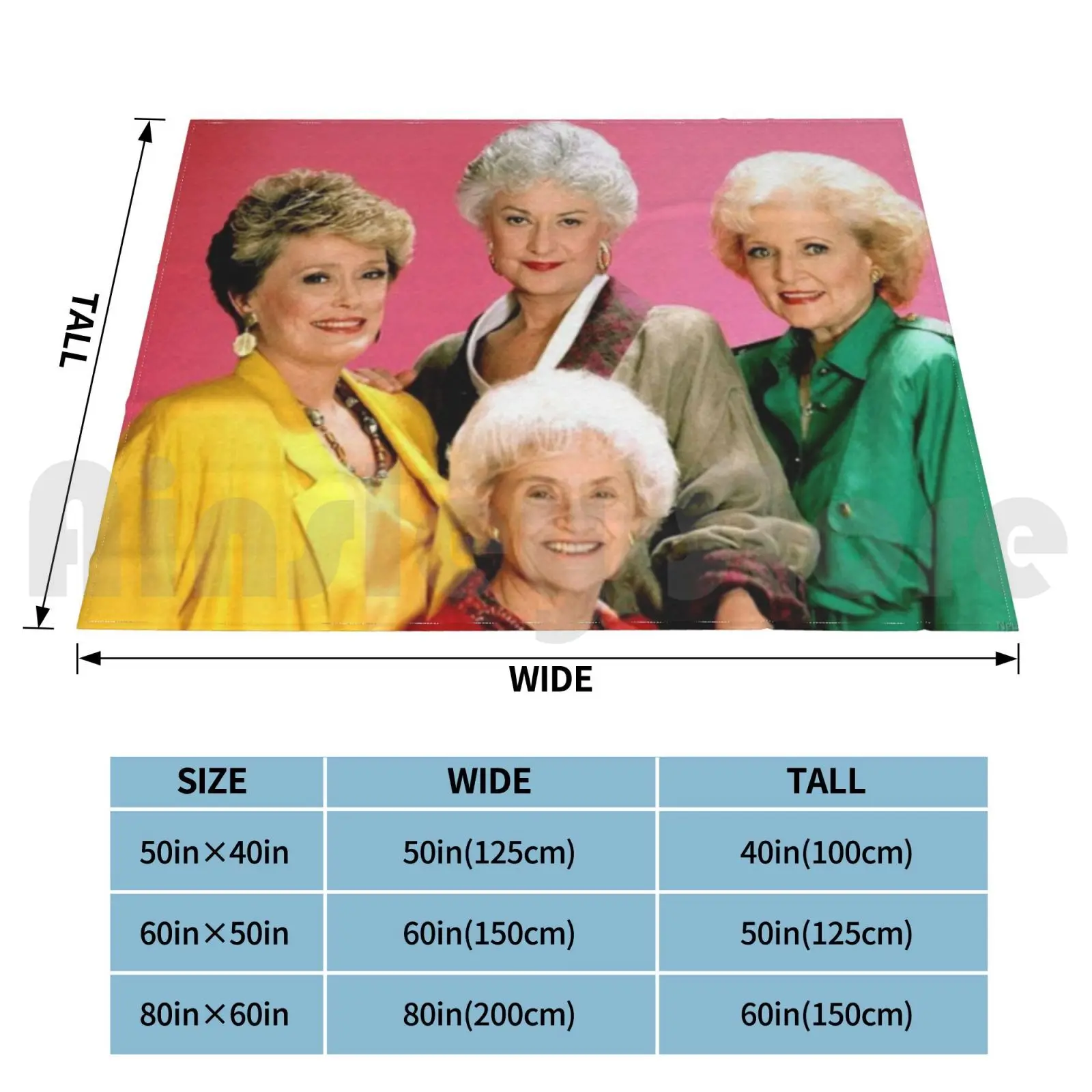 Golden Girls Blanket Fashion Custom Golden Girls Sophia Rose Blanche Devereaux Rue Mcclanahan Dorothy