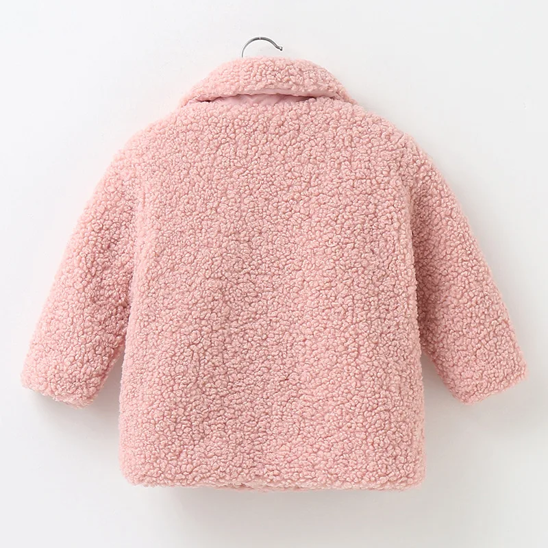 2024 primavera autunno peluche ragazze giacca manica lunga tenere in caldo capispalla natale principessa cappotto bambini vestiti 2 3 4 5 6 7 anni