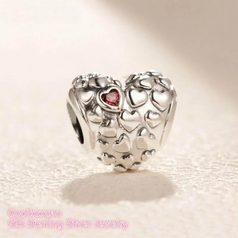 

100% 925 Sterling Silver Mom In A Million Heart Charm beads Fits Original Pandora bracelets Jewelry Making