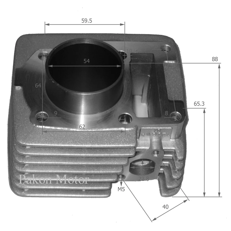 Motorcycle Cylinder Kit For Jianshe Yamaha YBR125 JYM125 XTZ125 5VL 54mm Engine Parts With Block Piston Ring Gaskets Set