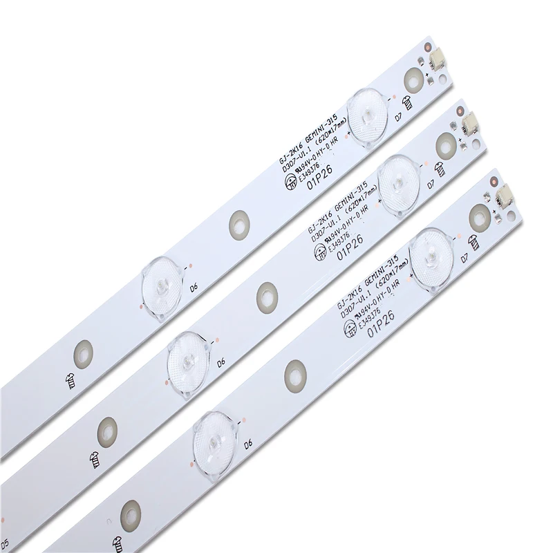 

New 10set=30 PCS 7LED(3V) 620mm LED backlight strip for KDL-32R330D 32PHS5301 32PFS5501 LB32080 V0 E465853 E349376 TPT315B5