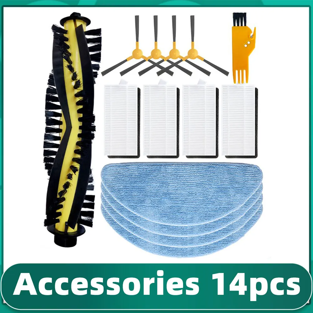 Hepa-Filter Mopp Lappen Tuch Wichtigsten Pinsel Ersatz Teile für Ikhos S14 Schaffen NetBot Robotic Staubsauger Zubehör