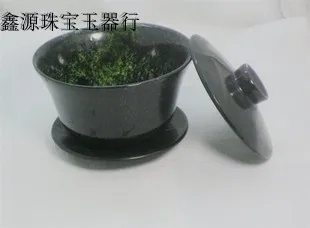 Exquisite Natural Jade Cover Bowl Ornaments