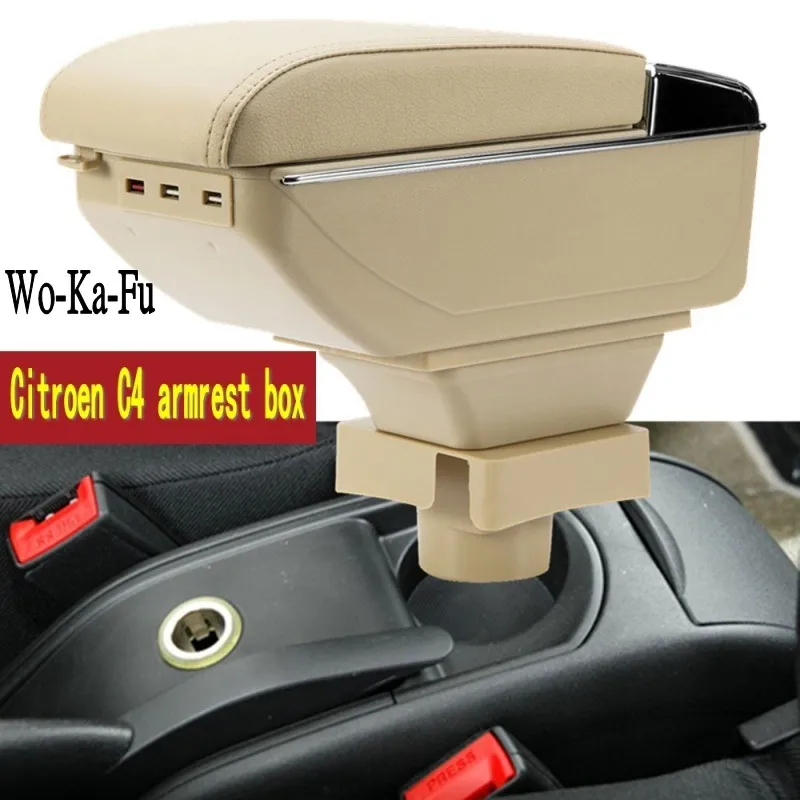 Arm Rest For Citroen C4 Armrest Box Center Console central Store content box products interior decoration Storage