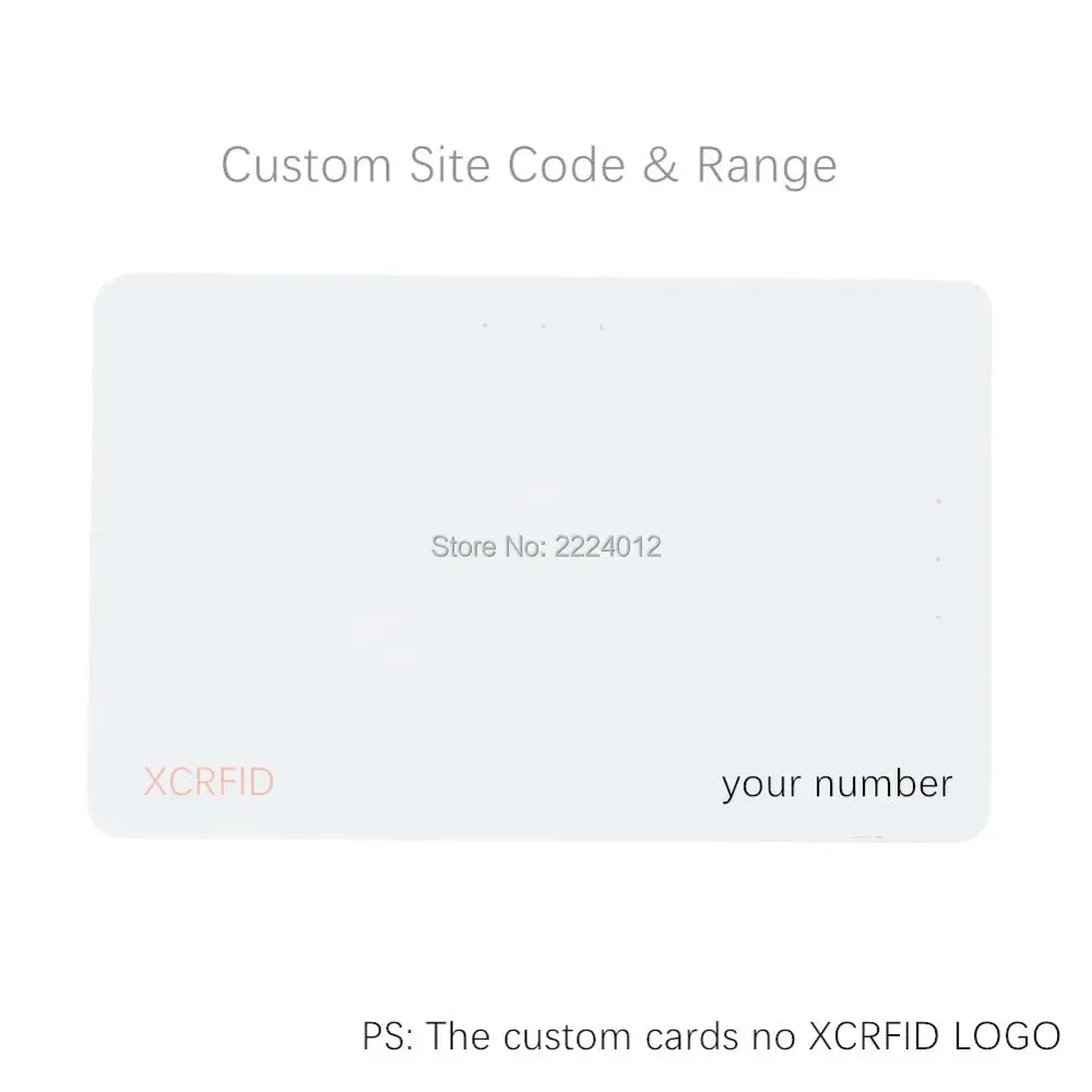 Custom Proximity Cards for HID Access Control Standard 26 bit H10301 Format 125khz Choose Your Facility Code & Range