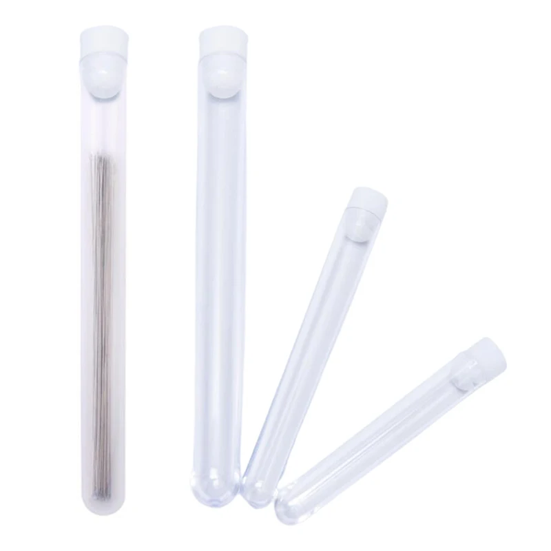 3 Sizes Clear Plastic Embroidery Felting Sewing Needles Container Pin Needle Storage Tubes Bottle Holder Storage Cases