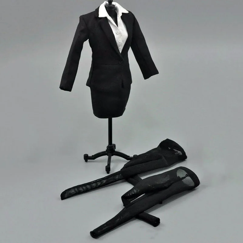 ZY TOYS 1/6 Female Business Office Pencil Skirt Shirt Suit Clothes Set Fit 12