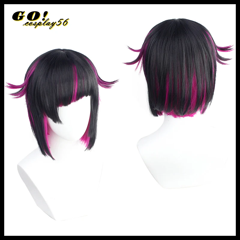 Lilia Vanrouge Pruik Roze Gemengd Zwart Cosplay Haar Synthetische Halloween Mannen Vrouwen Unisex Rollenspel