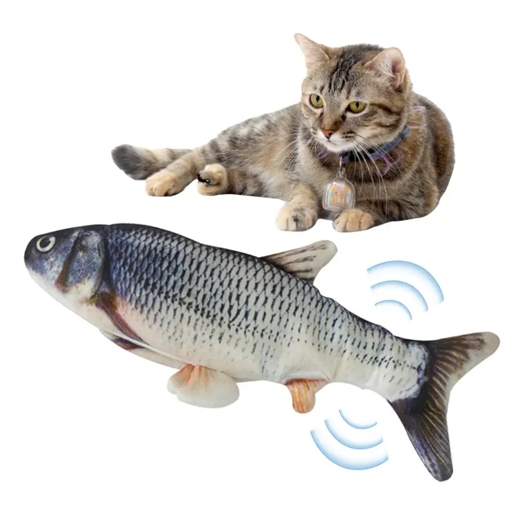 Cat Toys Electric Catnip Fish Cat Wagging Fish Realistic Plush Simulation Fish Realistic Pet Cat Chewing Catnip Toys Pet Product