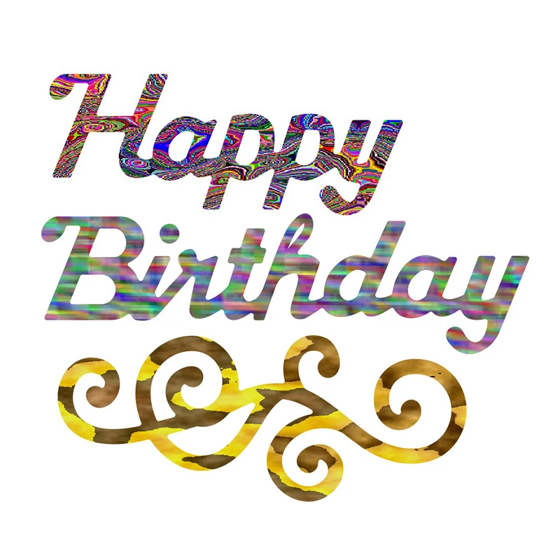 2022 New Arrival Metal Happy Birthday Phrase Word Letter Cutting Dies for Scrapbooking Greeting Card Making Stencils Paper Craft
