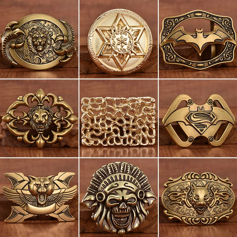 Belt Smoothing Buckle Men's Buckle Plate Buckle Fittings Wear Vintage Durable Belt Buckles Inside