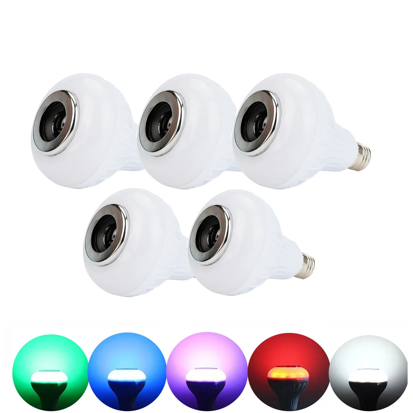 

1 x E27 LED RGB Bulb Bluetooth control, Music Functions, Dimmable Light Lamp with 17Keys Remote Controller, for Party