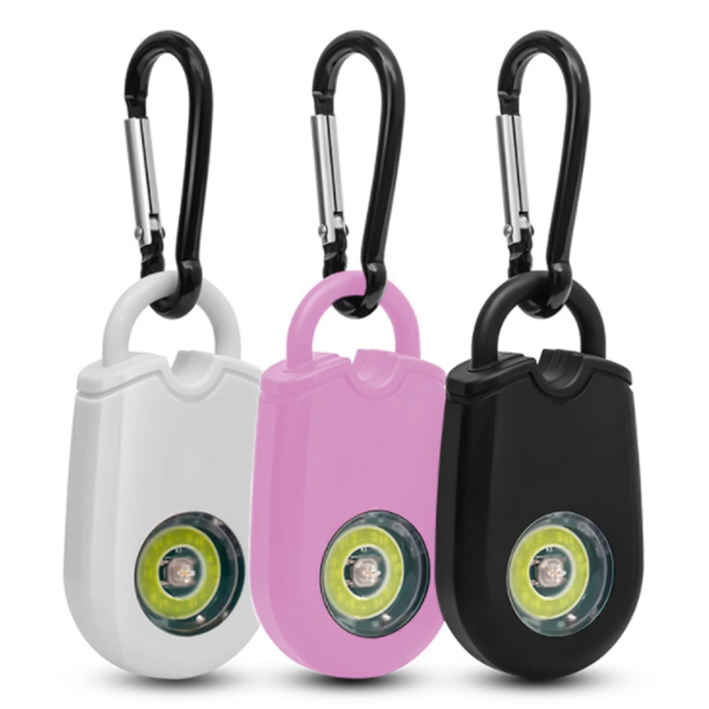 1 Set Outdoor Self Defense Siren Safety Alarm Keychain with LED Light 125DB Personal Siren