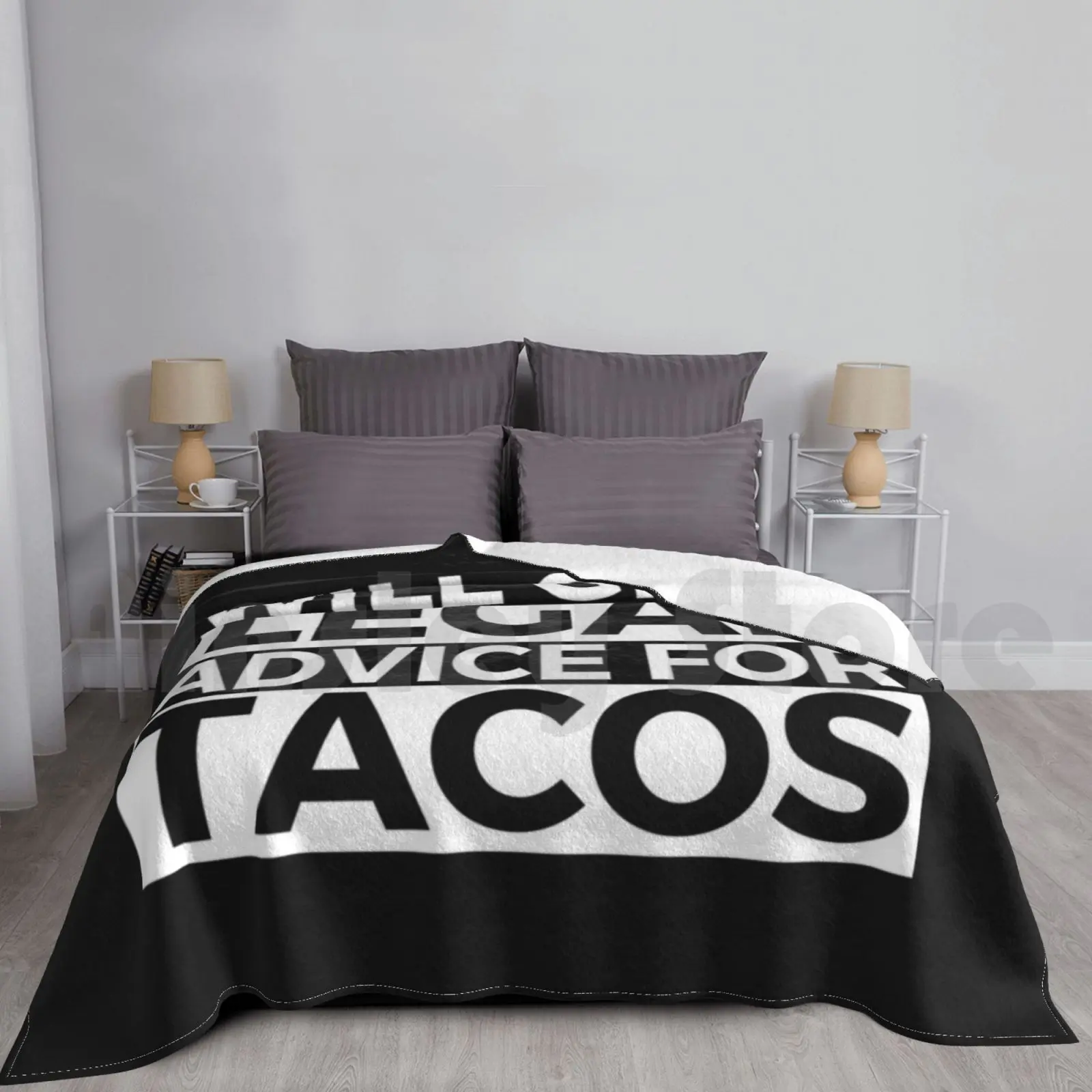 Blanket Will Give Legal Advice For Tacos Funny Sarcastic Gift For Lawyers And Attorneys Who Like Tacos-Food Foodie Hangry