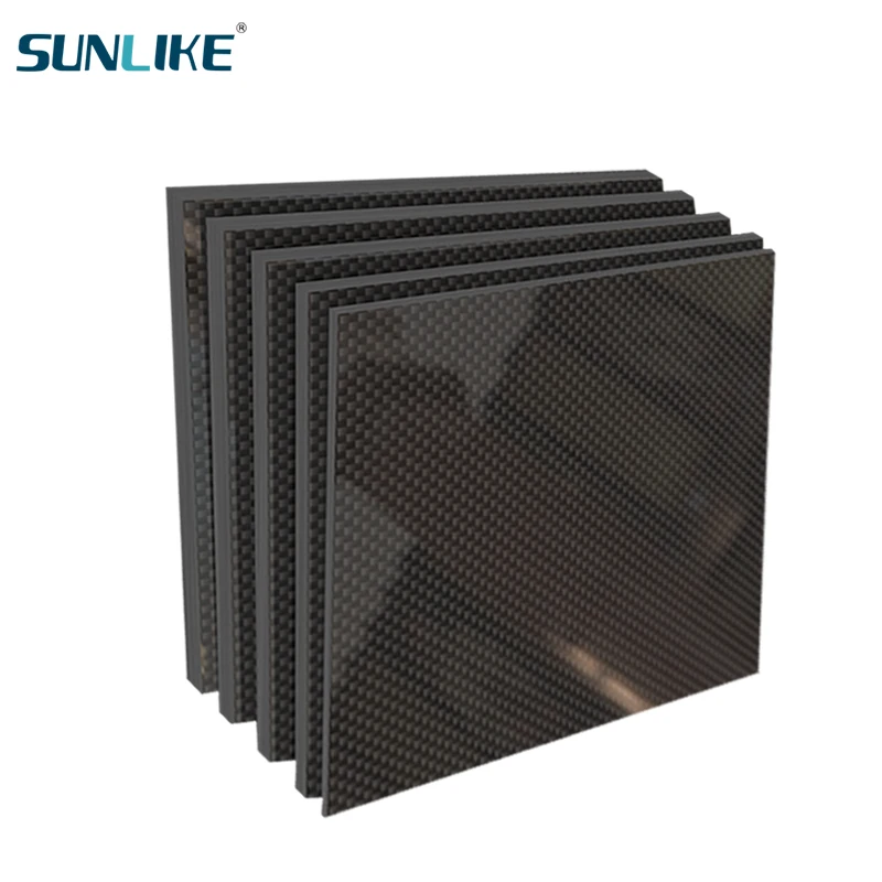 0.25-2.5MM 500mm x 600mm 100% Pure 3K Carbon Fiber Plate Panel Sheets Board Fiberic High Composite Hardness Material for RC Mode