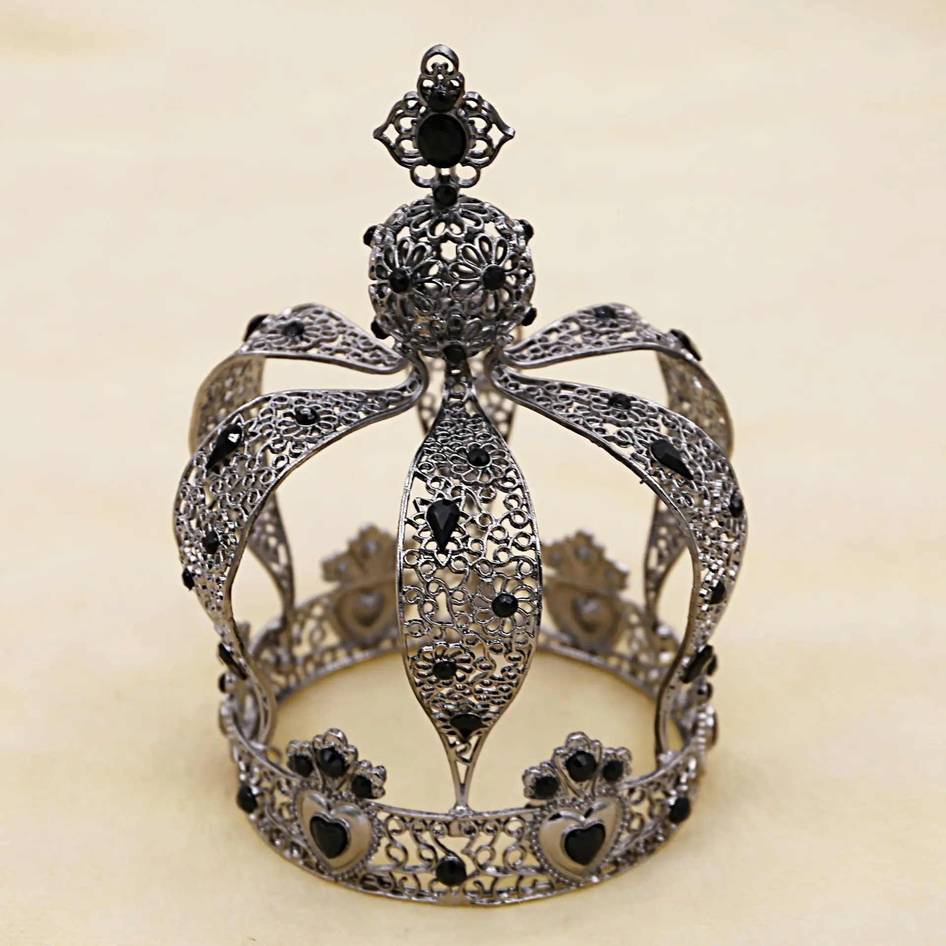 Baroque Castle Metal Crown Cake Topper Retro Headdress Ornaments