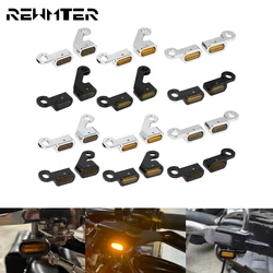 Motorcycle E Mark LED Turn Signal Amber Mini Light Indicator Run Lamp For Harley Sportster XL Softail Touring Breakout Glide