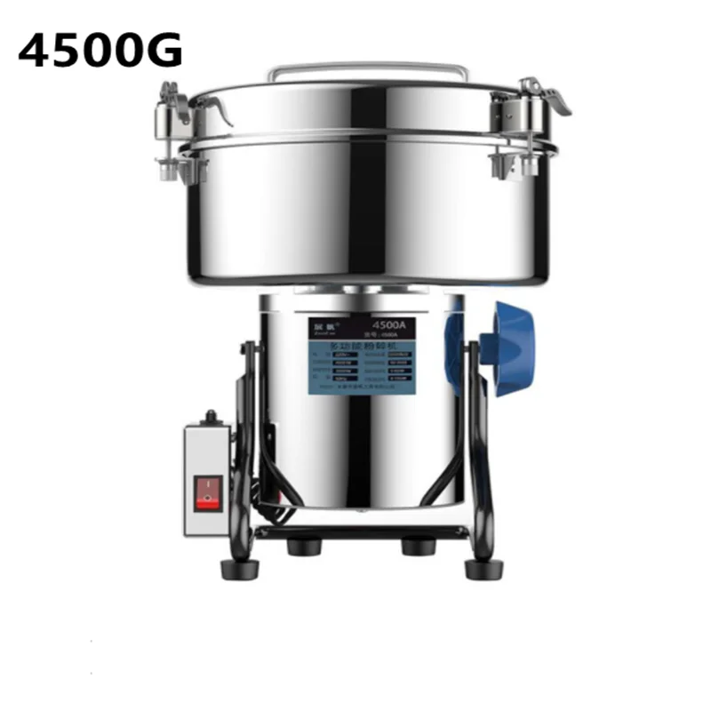 4500g Dry Food Grinder Mill Grinding Machine Gristmill Grains Spices Hebals Cereals Coffee Home Medicine Flour Powder Crusher