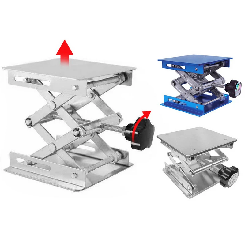 4in 100x100mm Aluminum Router Table Woodworking Engraving Lab Lifting Stand Rack Platform Woodworking Benches