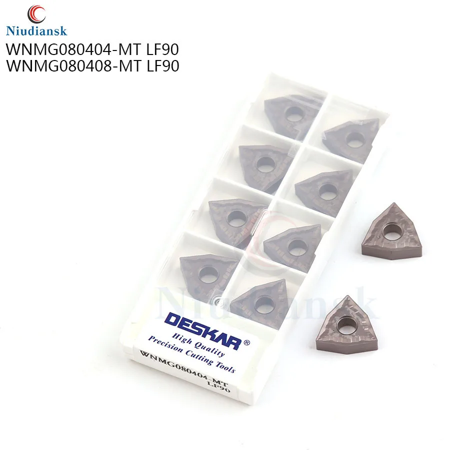 Di alta qualità WNMG080404-MT LF90 WNMG080408- MT LF90 Cermet inserti in Metallo Duro inserti tornio CNC utensili di tornitura, Per La Finitura di Lavorazione