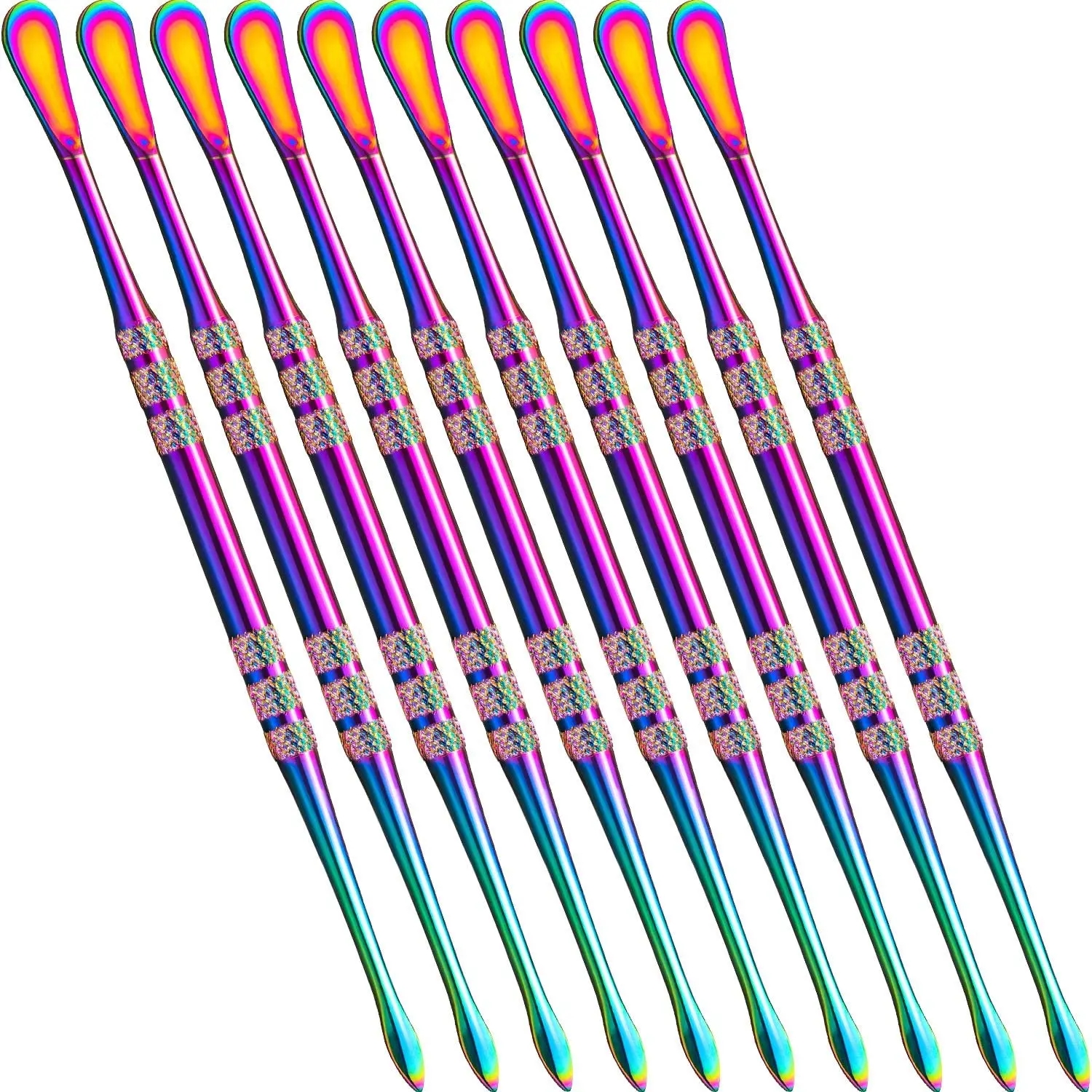 10 pcs Carving Tool Rainbow Stainless Steel Tool