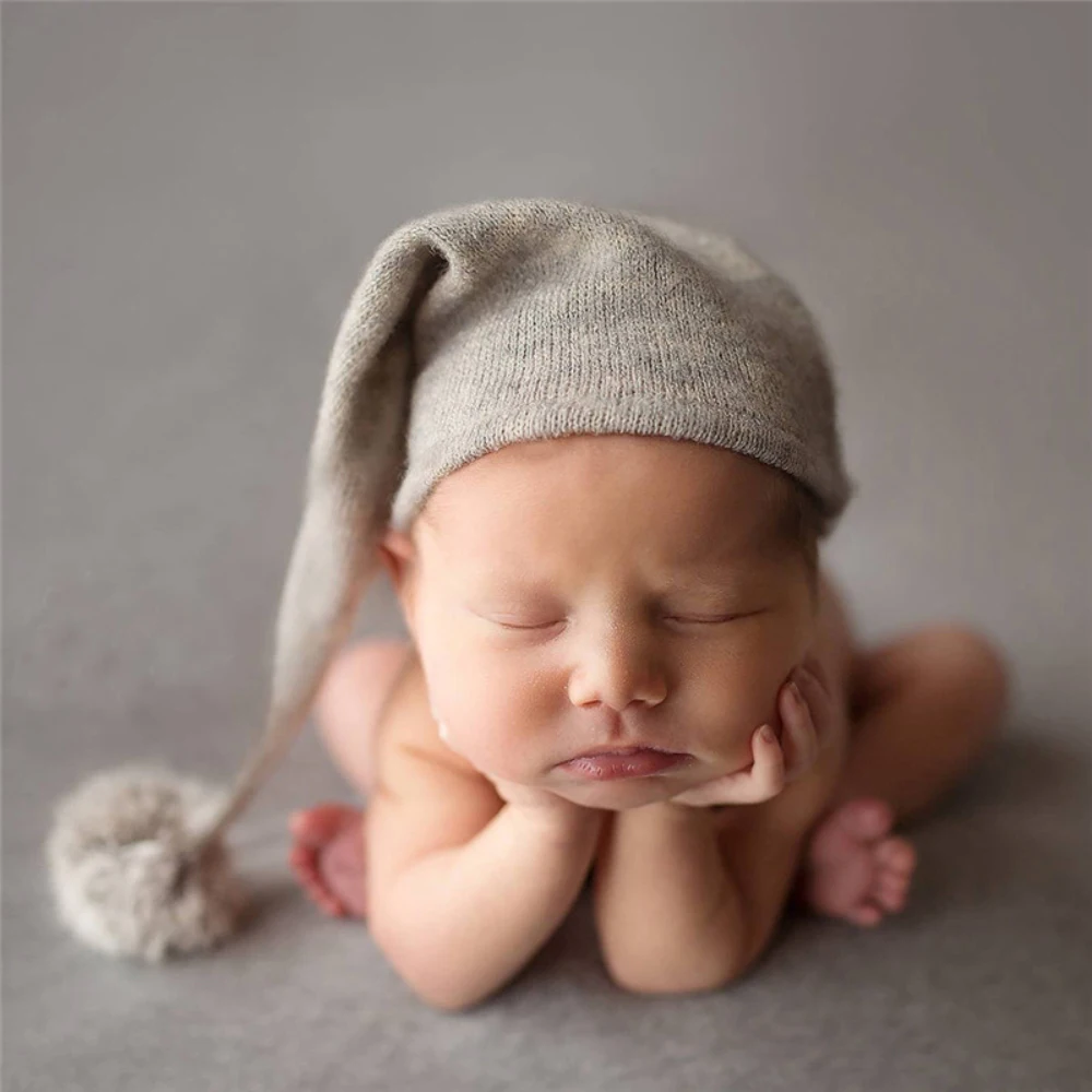 Baby Boy Girl Knitted Hat For Newborn Photography Props Accessories Babies New Born Cap Newborns Photo Shoot Hats Bonnet Bebe