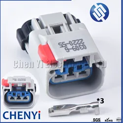 1 set 3 Pin 2.8mm female auto waterproof wiring harness plug cable electric sealed plug connector 54200309 54200309-B 54200313