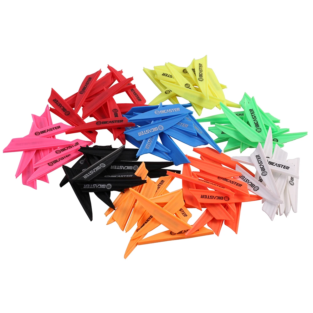 50pcs 1.75inch TPU Arrow Feather Plastic Arrow Feather Arrow Vans Flectchings  for Carbon Arrow Shaft DIY Archery Shooting