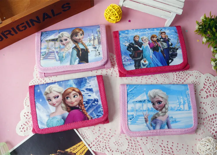 Disney Frozen Children Cartoon Short cute Wallet girl Toy Handbag School Student Gift Coin Bag Princess Boy Car Hand Coin Purse