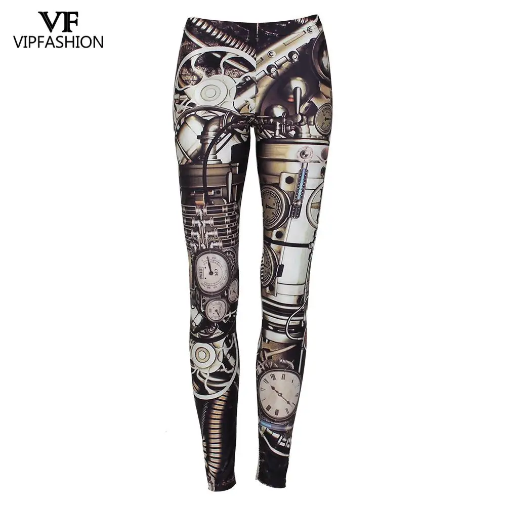 VIP FASHION 2024 New Fashion Steam Punk 3D Printed Armor Battlesuit per le donne Legging Gym Fitness Leggin