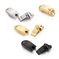 Simple Clasp Buckle Gold Silver Black Plated DIY Jewelry Making Stainless Steel Clasp Findings for Neckalce Bracelet Supplies