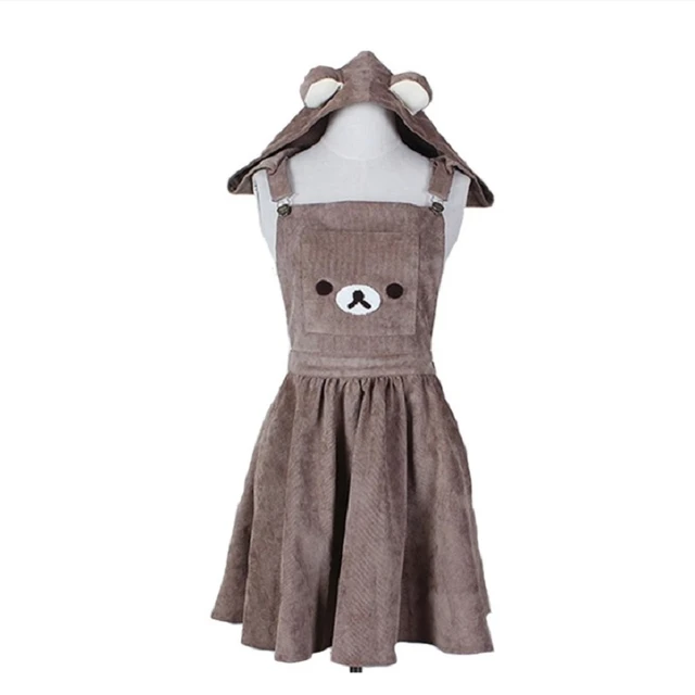 Kawaii rilakkuma bear dress overall hoodi sale