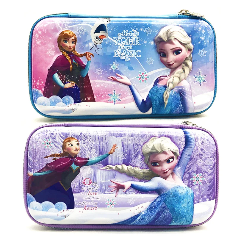 Disney Frozen EVA pencil bag cartoon large capacity pencil bag 3D three-dimensional stationery box cute school supplies gift