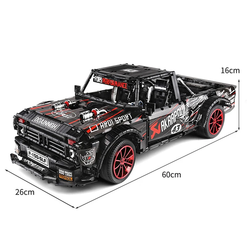 23016 2886 pièces F-150 Ford Mustang Hoonicorn voiture de course MOC 22970 FIT 34316 nuits de construction briques dos jouets cadeaux de noël