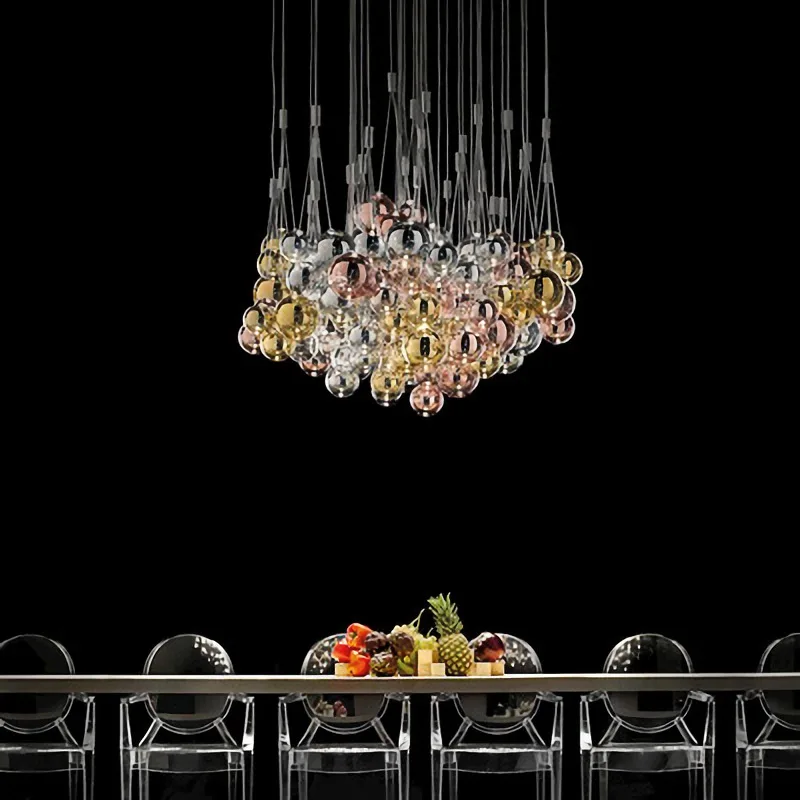 Random Pendant Light Modern Glass buble lamp Nordic Fashion cluster lamp for Kitchen Interior Designers linear pendant light