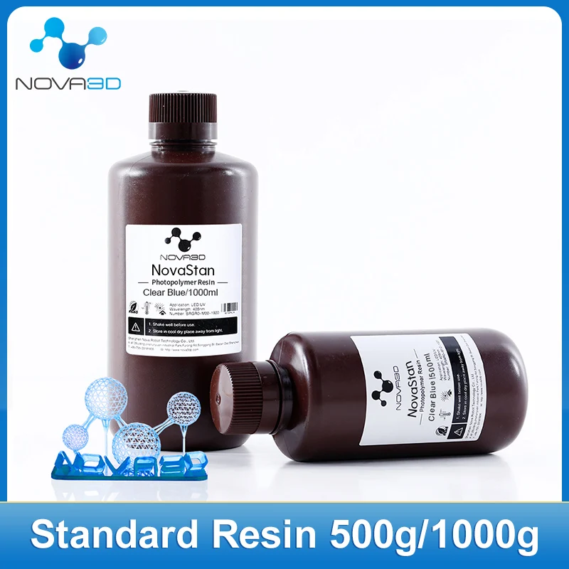 

NOVA3D 3D Printer 405nm LCD UV Transparent Blue Sensitive Resin 1L Liquid Printing Material Photosensitive Uv Resin