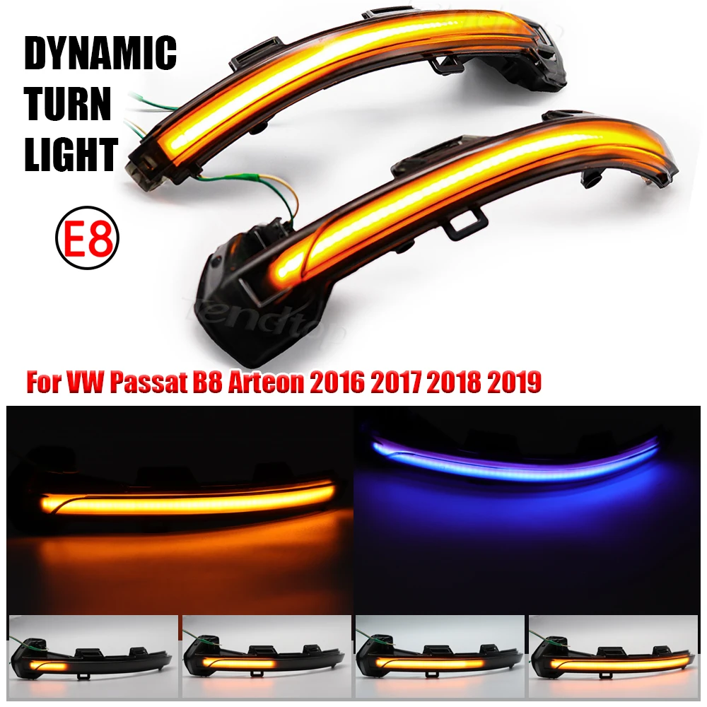 Dynamic Blinker LED Turn Signal Lamp For VW Passat B8 Variant Arteon Golf MK8 Light Mirror Indicator Sequential Lights