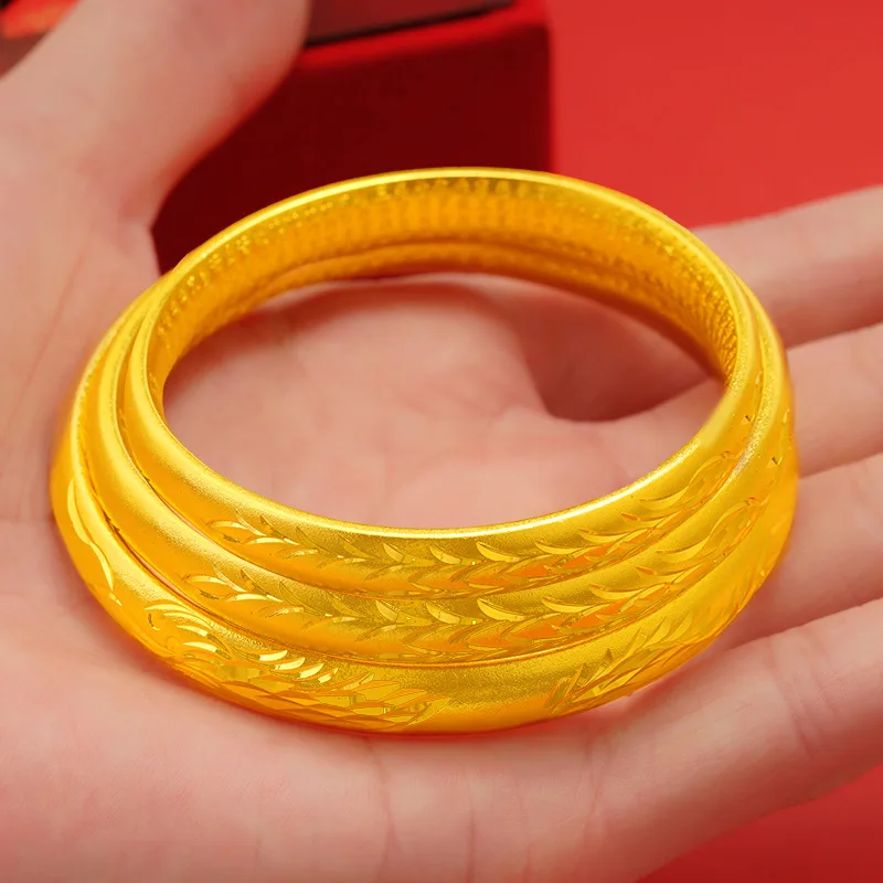 QEENKISS Gold Vintage Phoenix Dragon Bangle Bracelet For Women Wedding Party Birthday Christmas Bride Ladies Mother Gifts BT5203