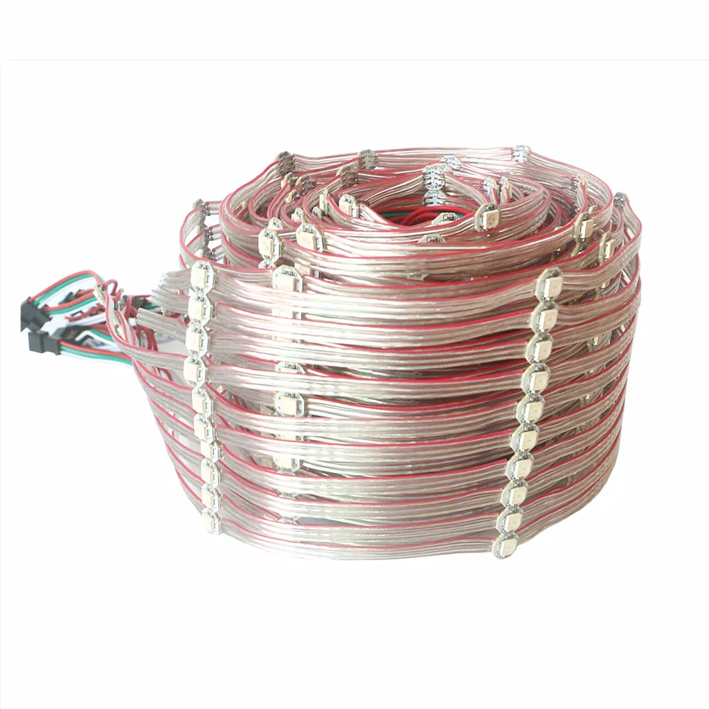 DC5V Pre-soldered WS2812B Pixels 5050 RGB LED Module WS2812 Heatsink Board Nodes Addressable Individually String 10cm Wire