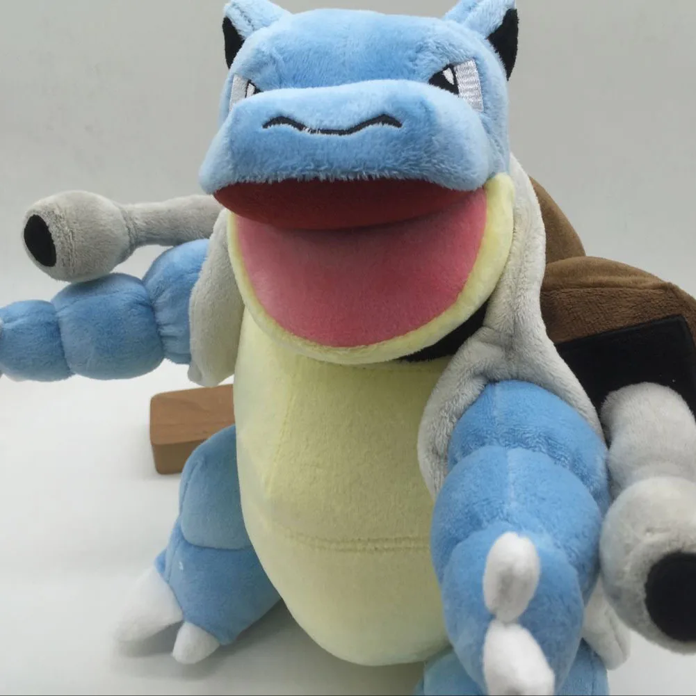 30cm Blastoise Plush Doll Pokemon Stuffed Toy Cartoon Cannon Tortoise Christmas Gift For Kids