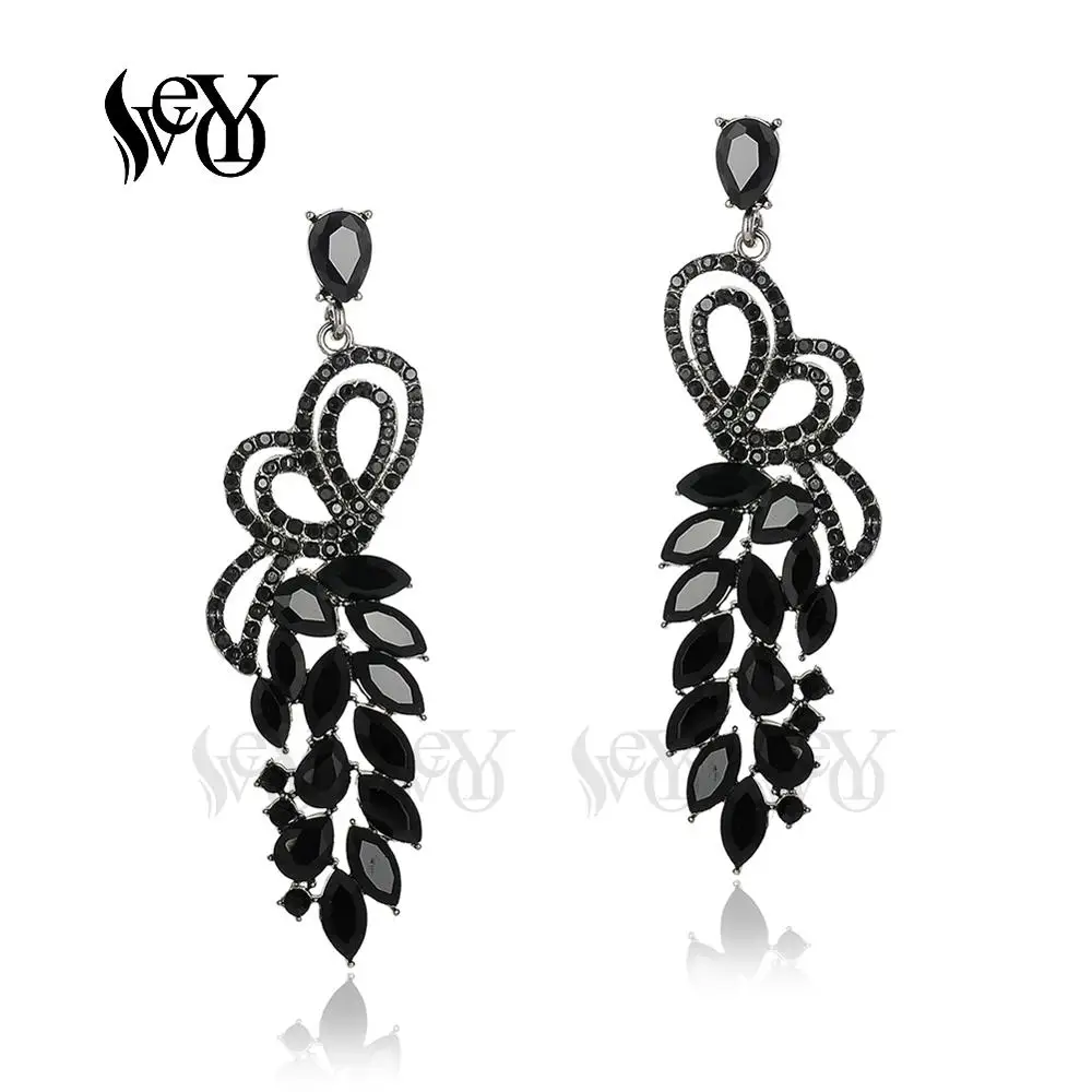 VEYO Crystal Hollow Luxury Drop Earrings Butterfly Party Dangle Earrings for Women Fashion Jewelry New