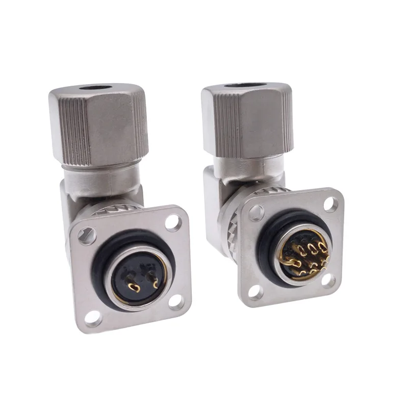 1Pcs Servo Motor Connector CM10 10pin Angle Straight 2 Core Servo Encoder Socket DDK Metal Connectors