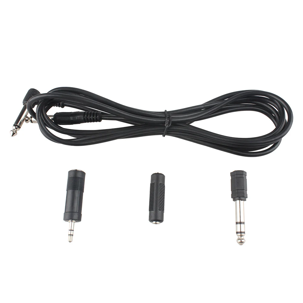 Guitar Cable 3m Connecting Cable Plugs Noise Reduction Audio Cable 6.35 3.5mm Plugs for Electric Guitar Bass