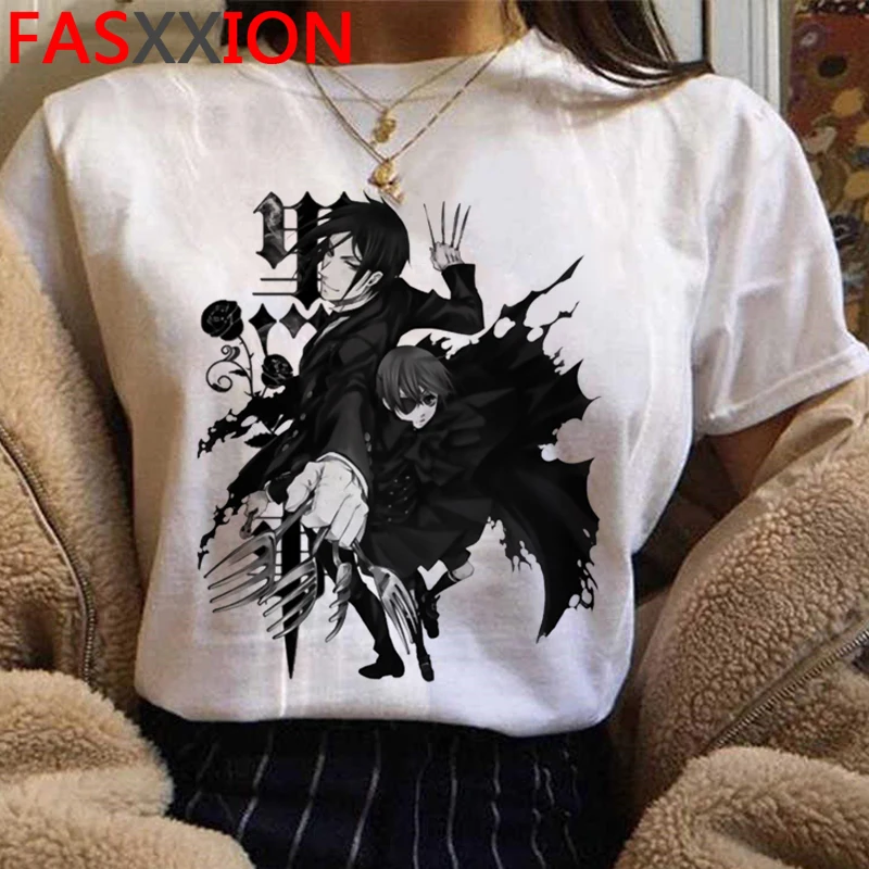 Black Butler Ciel Phantomhive Graphic T-shirt Men Harajuku Cute Anime Tshirt Manga Kawaii T Shirt Hip Hop Top Tee Male