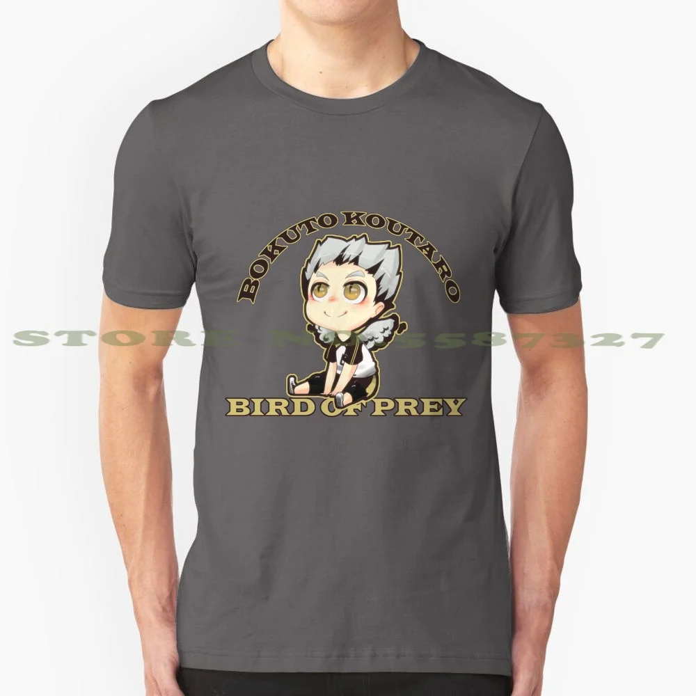 Bird Of Prey 100% Cotton T-Shirt Haikyu Bokuto Koutarou Fukurodani Kawaii Cute Bokuro Bokuroo Bokuaka Volleyball