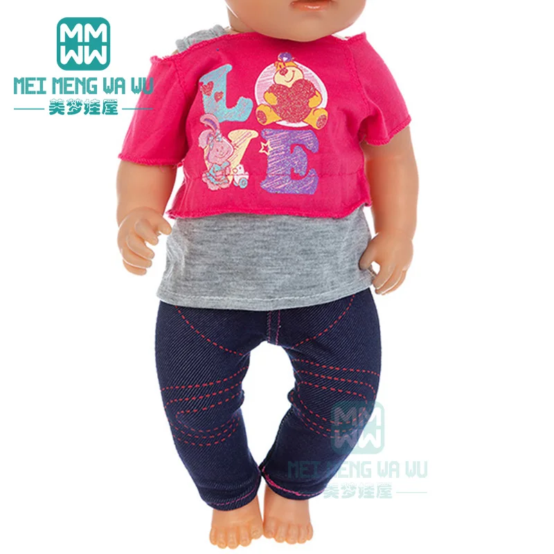 Clothes for doll fit 43 cm new born doll accessories American doll Baby suits, down jackets, jackets Girl's gift