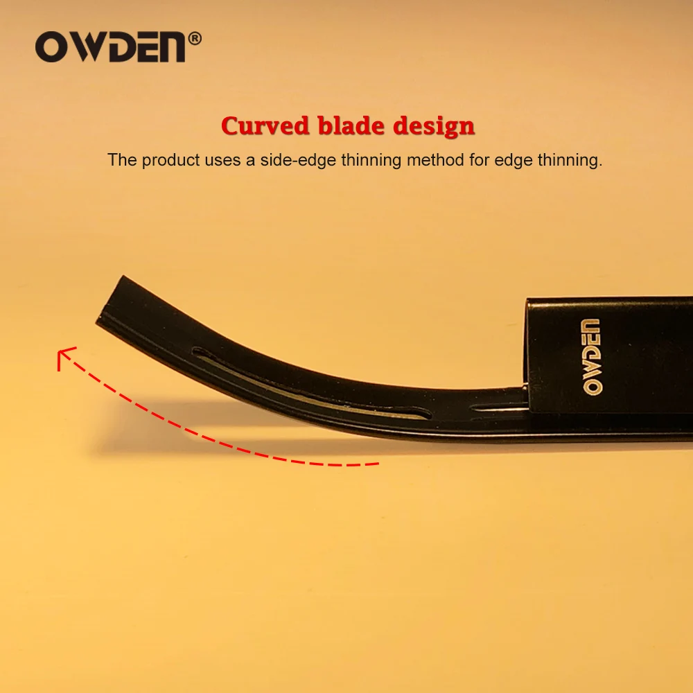 OWDEN Safety Beveler coltello per sfoltire per sottile la pelle spessa fai da te Skiver coltelli per sfoltire la pelle in stile americano